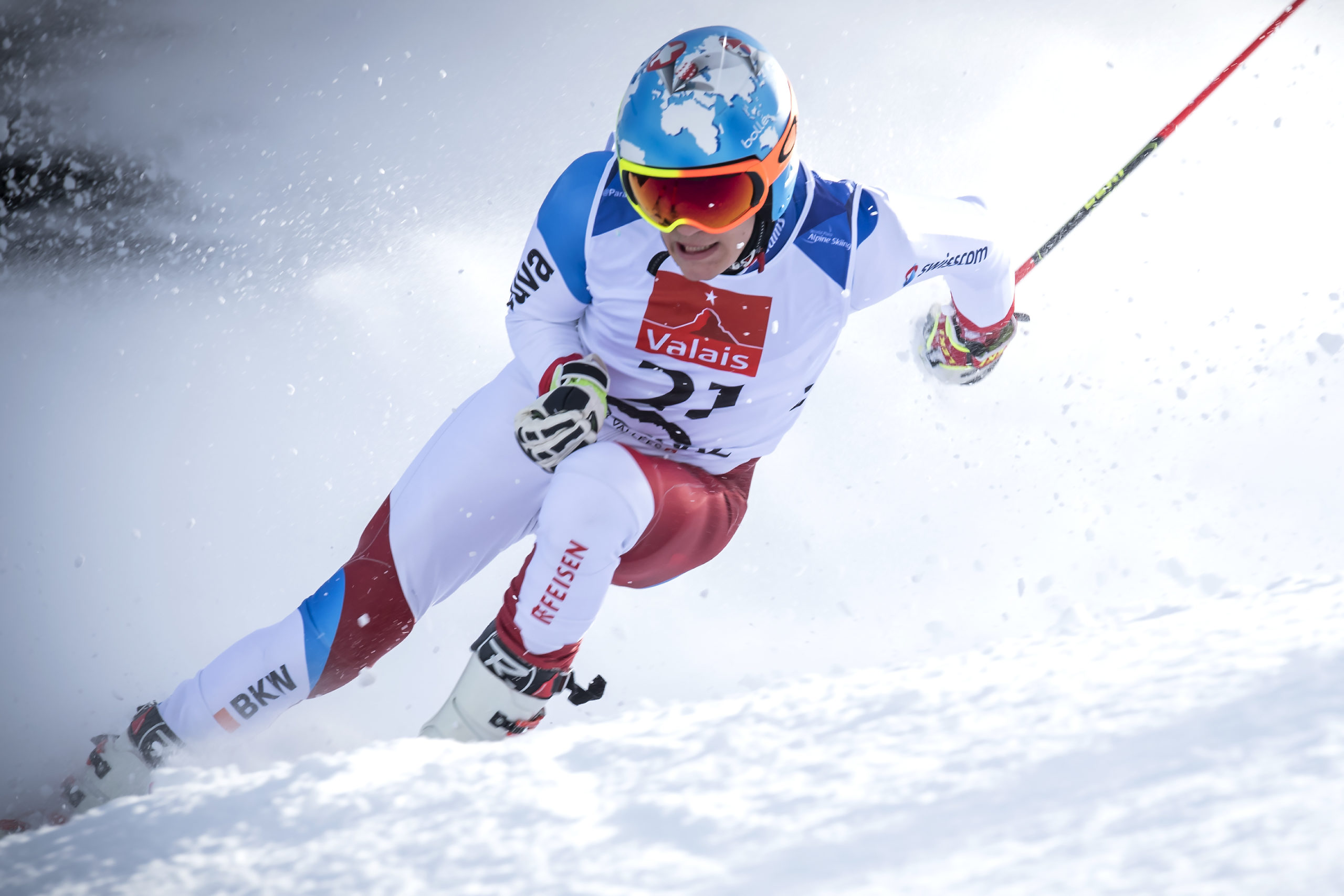 08.02.2019; Veysonnaz (Vs). World Para Alpine Skiing; Coupe du monde de Handi Ski. Slalom Geant; Theo GMUR (SUI)photo Jean-Guy Python