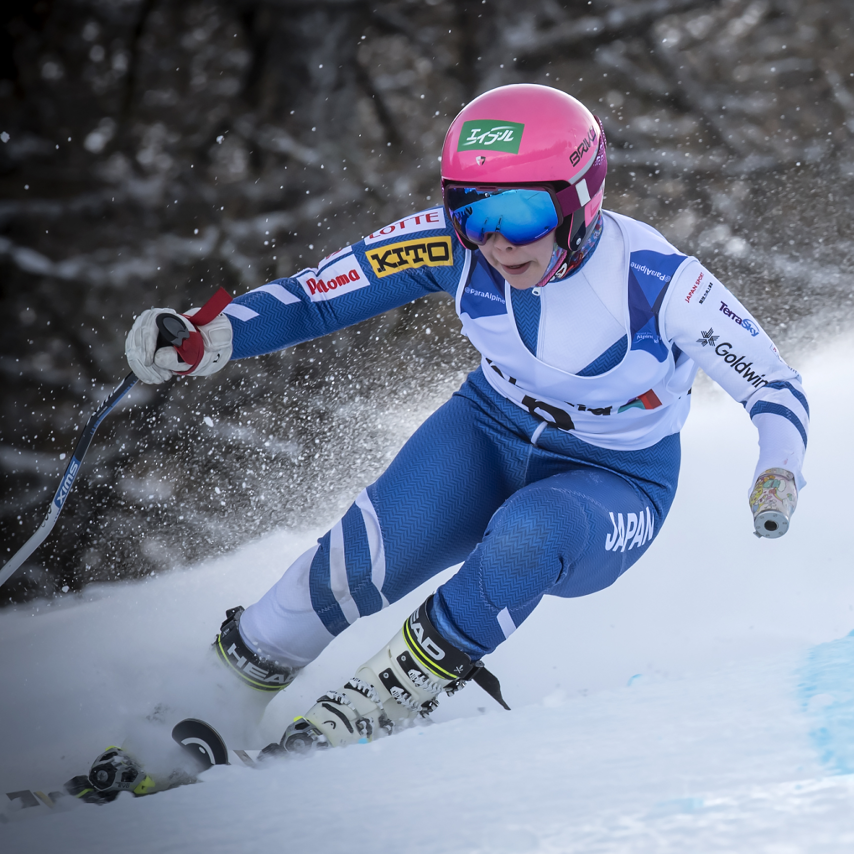 08.02.2019; Veysonnaz (Vs). World Para Alpine Skiing; Coupe du monde de Handi Ski. Slalom Geant; Ammi HONDO (JAP)
photo Jean-Guy Python