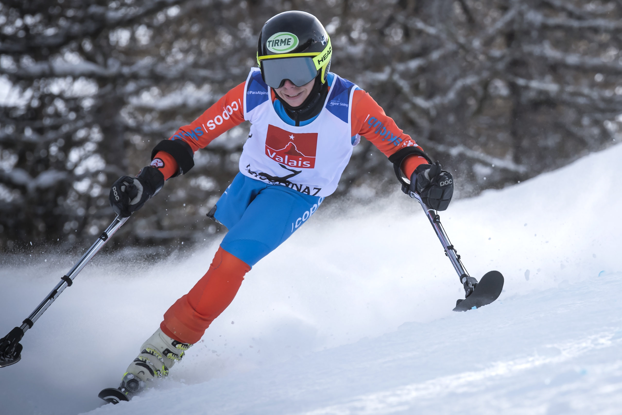 08.02.2019; Veysonnaz (Vs). World Para Alpine Skiing; Coupe du monde de Handi Ski. Slalom Geant; Ursula PUEYO MARIMON (ESP)photo Jean-Guy Python