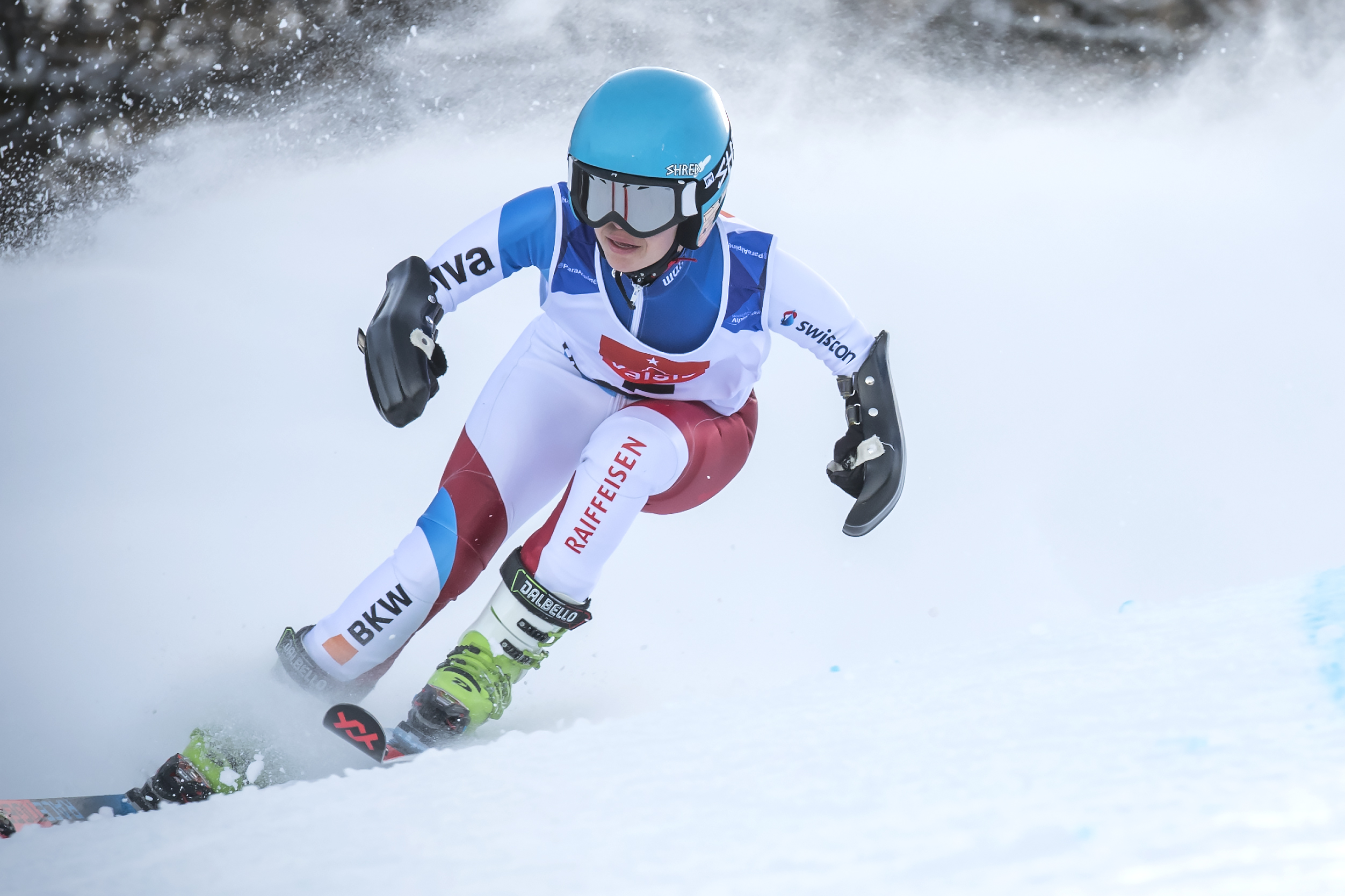 08.02.2019; Veysonnaz (Vs). World Para Alpine Skiing; Coupe du monde de Handi Ski. Slalom Geant; Bigna SCHMIDT ( SUI)
photo Jean-Guy Python