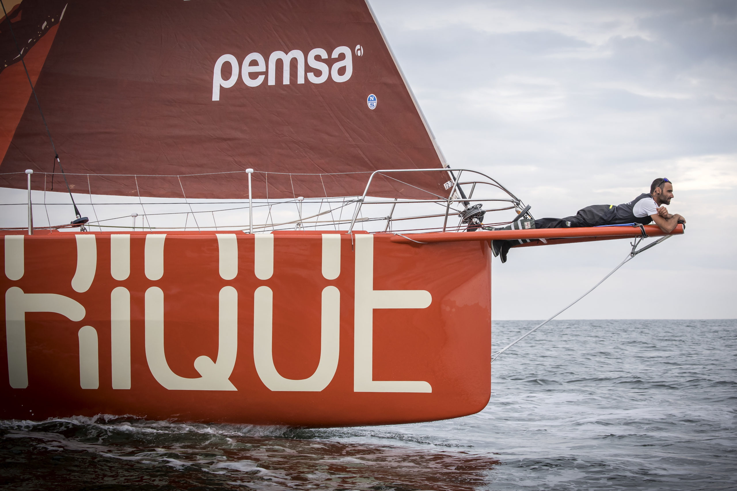 17.06.2020;  Lorient; VOILE - Alan Roura; Alan Roura (SUI) La Fabrique Sailing Teams entraine pour le  Vendee Globe 2020 avec son bateau fraichement repeintJean-Guy Python